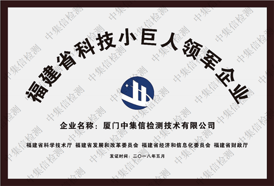 福建省科技小巨人領(lǐng)軍企業(yè)